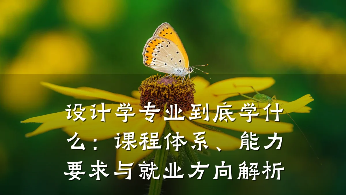 设计学专业到底学什么：课程体系、能力要求与就业方向解析