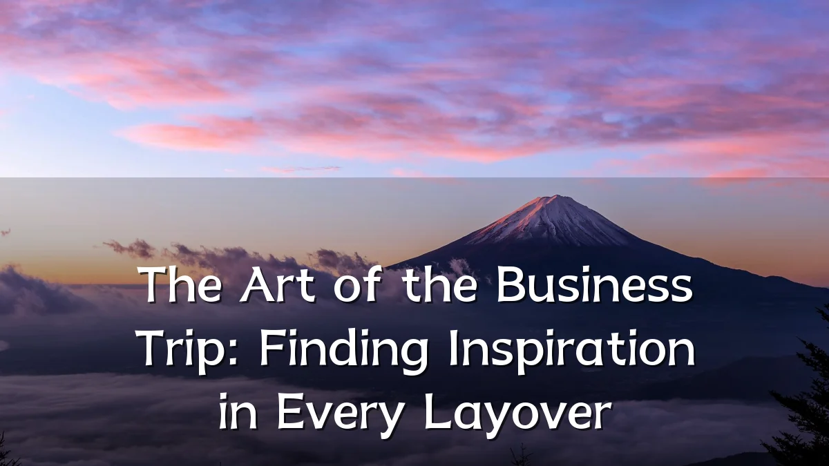 The Art of the Business Trip: Finding Inspiration in Every Layover