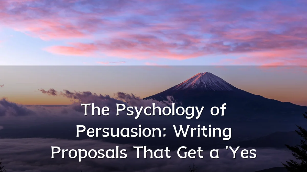 The Psychology of Persuasion: Writing Proposals That Get a 'Yes