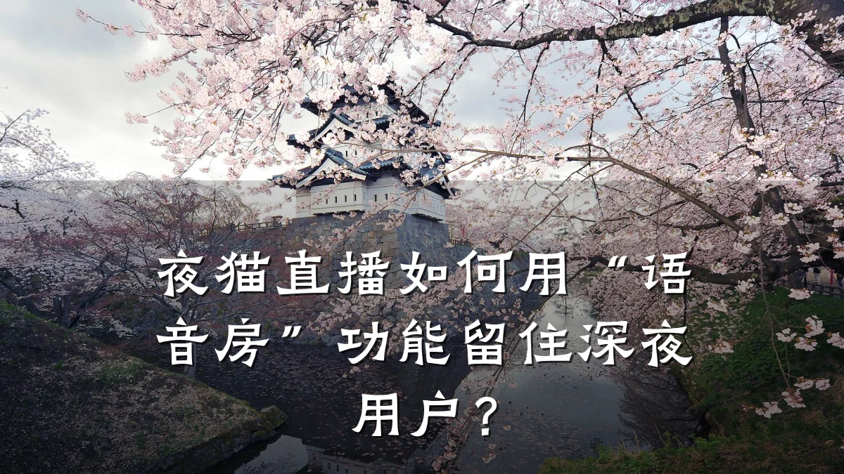夜猫直播如何用“语音房”功能留住深夜用户?